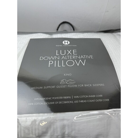Hotel Collection King Luxe Down Alternative Medium-Support Pillow - Picture 2 of 6